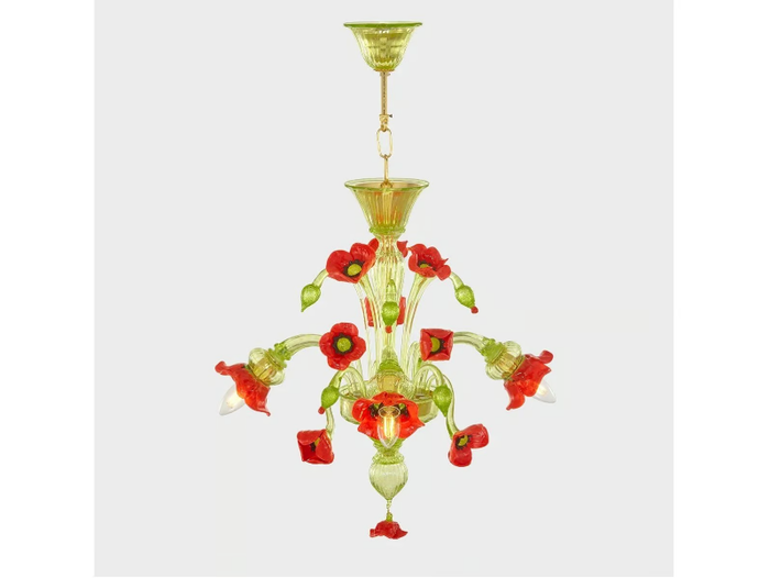 VAN GOGH PAPAVERI - Murano glass chandelier _ Sogni Di Cristallo